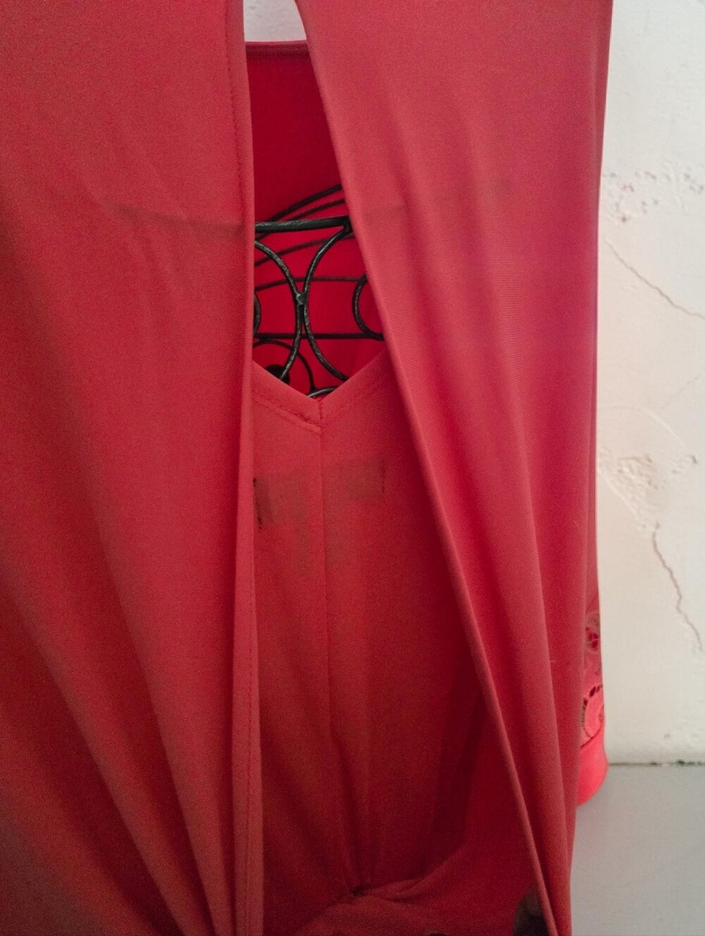 Jessica Howard Women's Coral Lace Trim Knit Midi Dress Size 16W - Picture 5 of 5